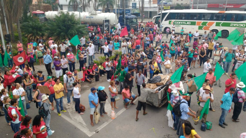 Em Vitória (RS), mais de 6 mil camponesas e camponeses se concentram na capital capixaba.