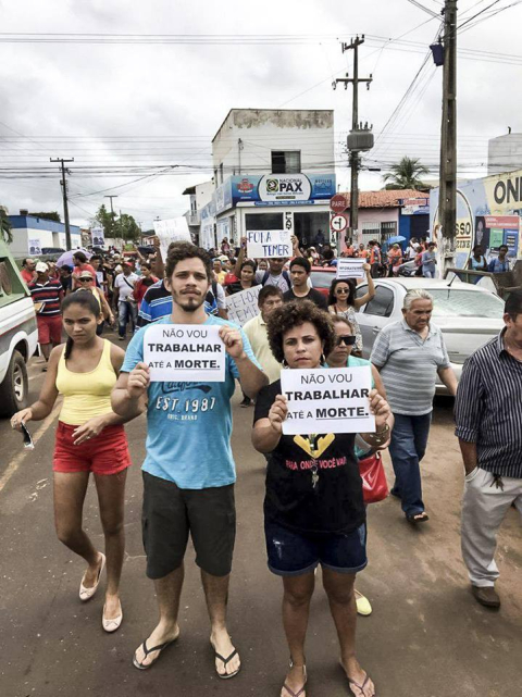 Bacabal/MA: população mobilizada contra as reformas  #BrasilEmGreve #GreveGeral